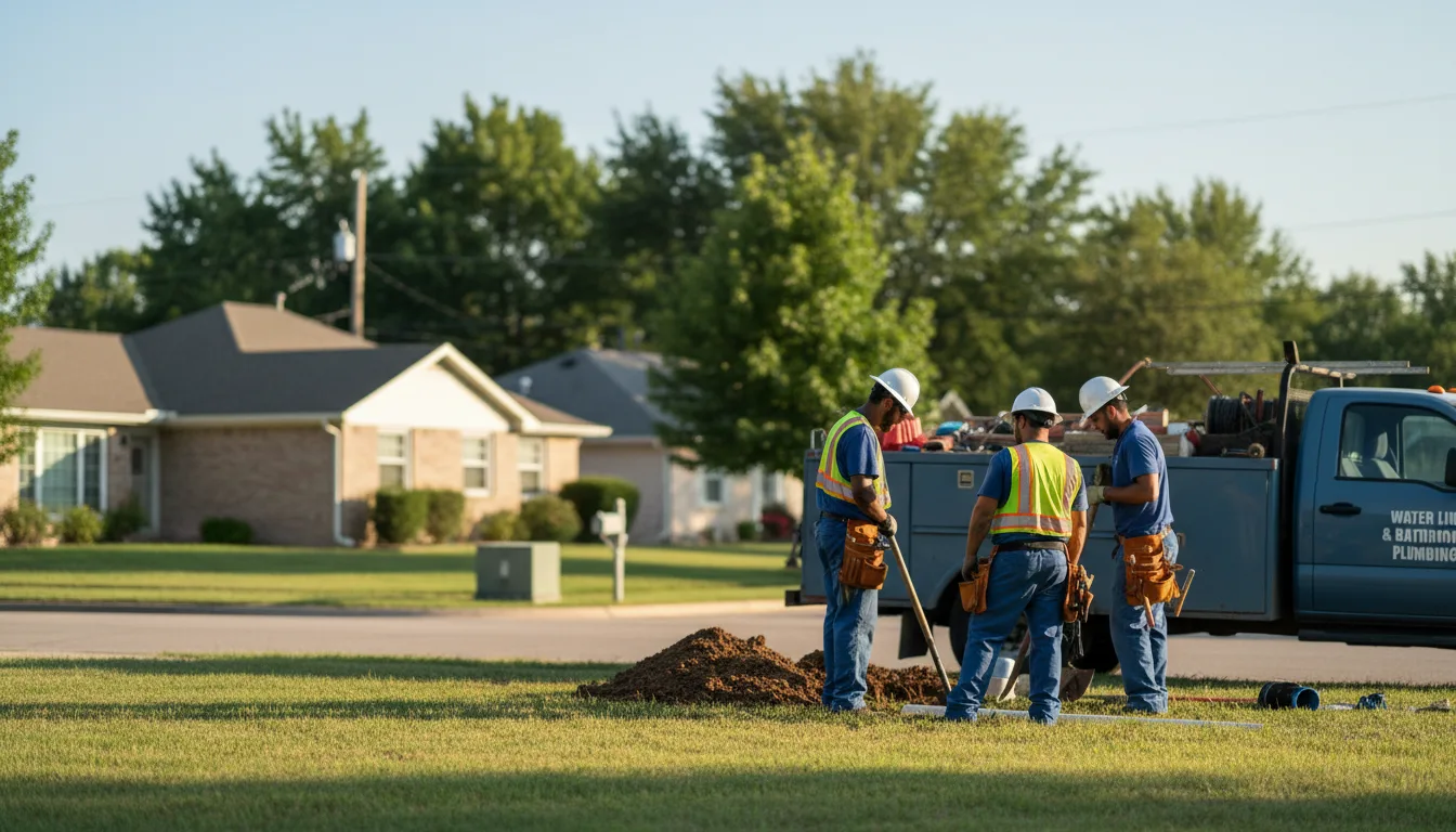 Residential water line and bathroom plumbing service in Brooks, GA
